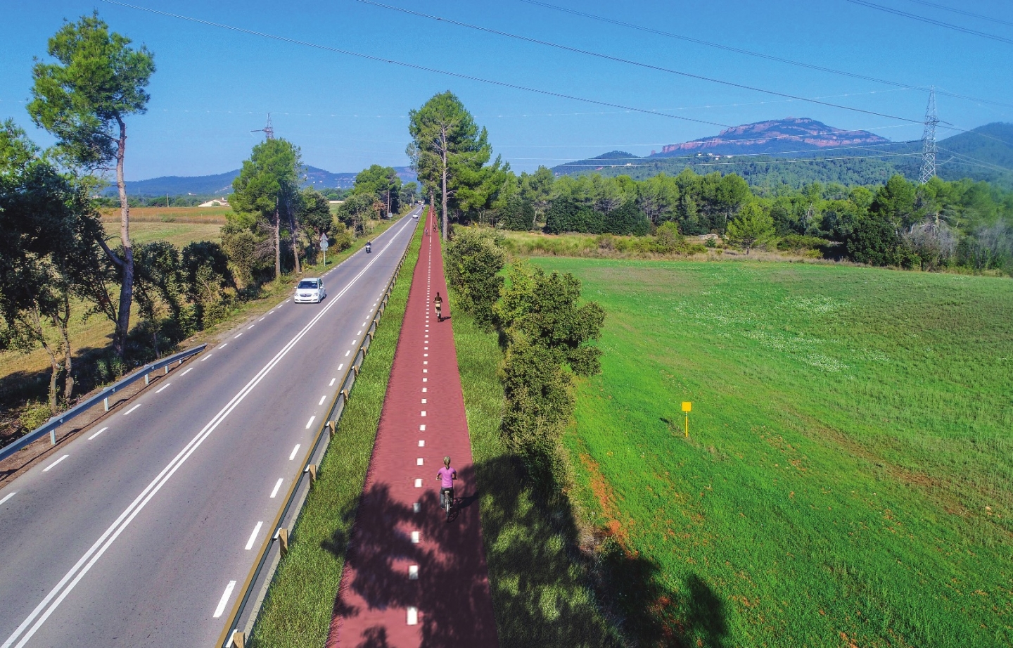Trenta km de carrils bici per a  la xarxa de carreteres locals
