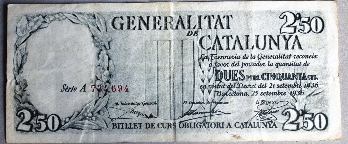 Els bitllets i monedes vallesans  durant la guerra del 1936-1939